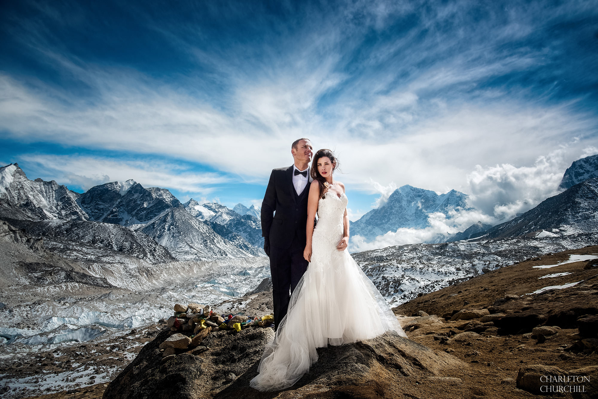 adventure wedding on mt everest base camp by charleton churchill